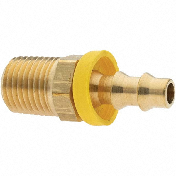 ANDERSON METALS Barbed Hose Fitting: 1/4" ID Hose, Tee - 757024-04
