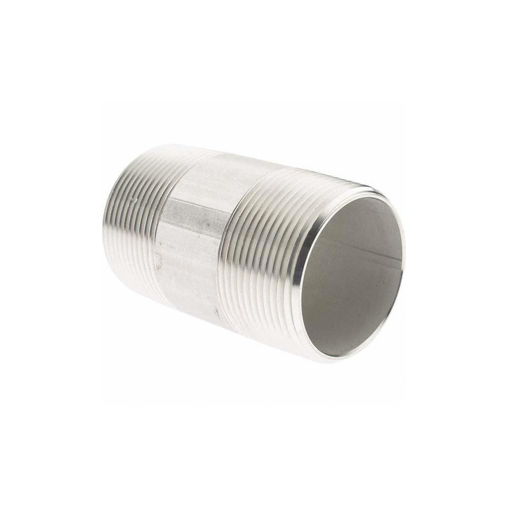 Value Collection Stainless Steel Pipe Nipple: 1-1/2" Pipe, Grade 316 & 316L - 6BN11/2*3