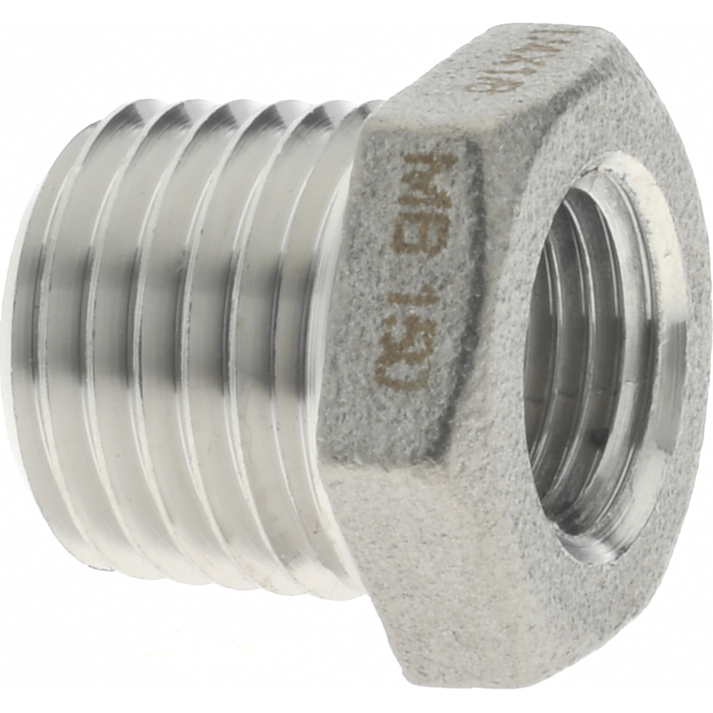 Merit Brass Pipe Bushing: 1-1/2 x 1-1/4", 316 Stainless Steel - K614-2420