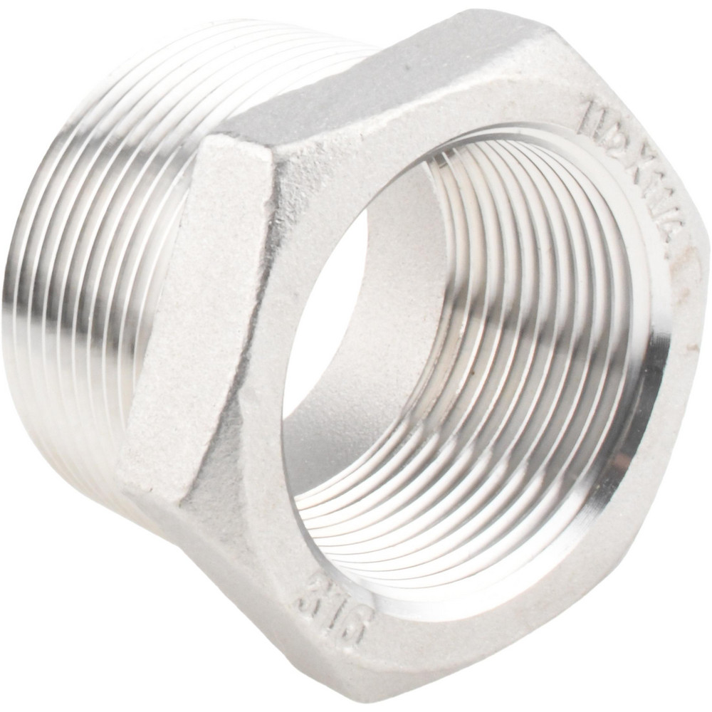 Merit Brass Pipe Bushing: 1-1/2 x 1-1/4", 316 Stainless Steel - K614-2420