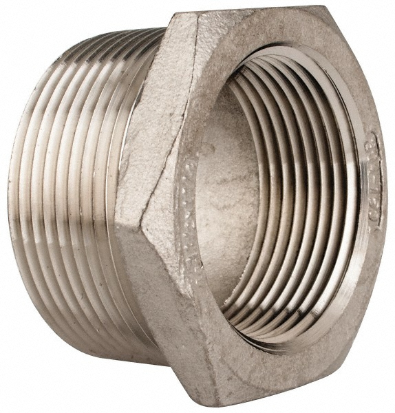 Merit Brass Pipe Bushing: 1-1/2 x 1-1/4", 316 Stainless Steel - K614-2420