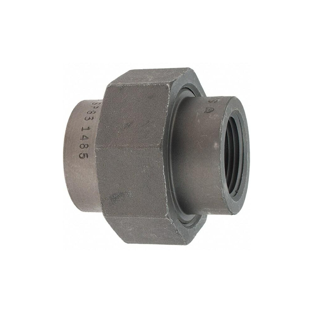 Anvil Black Pipe Fittings: Union, 1", Threaded, Forged Carbon Steel - 0361501208