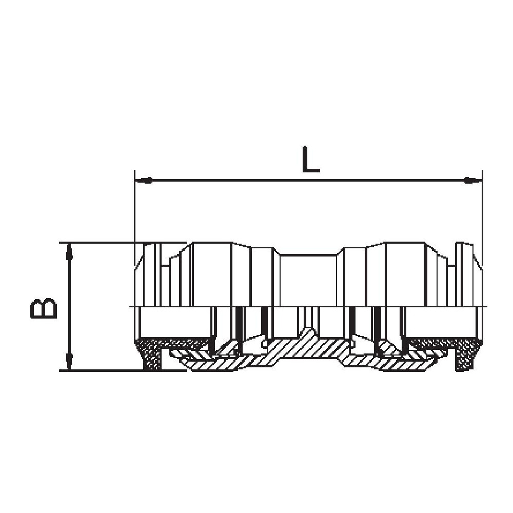 Aignep USA Push-to-Connect Tube x Tube Fitting: Union, 5/32" OD - 88040-53