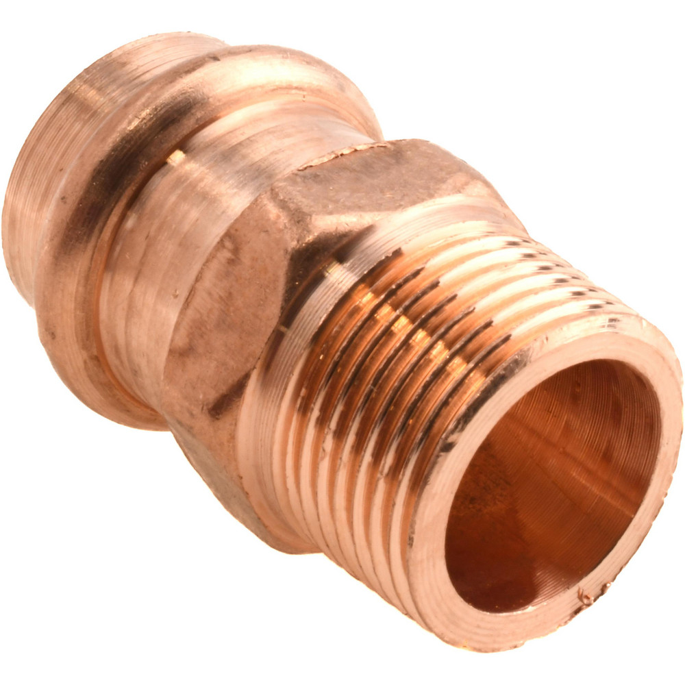 Value Collection Wrot Copper Pipe Adapter: 1/2" x 1/2" Fitting, C x F - BDNA-15648