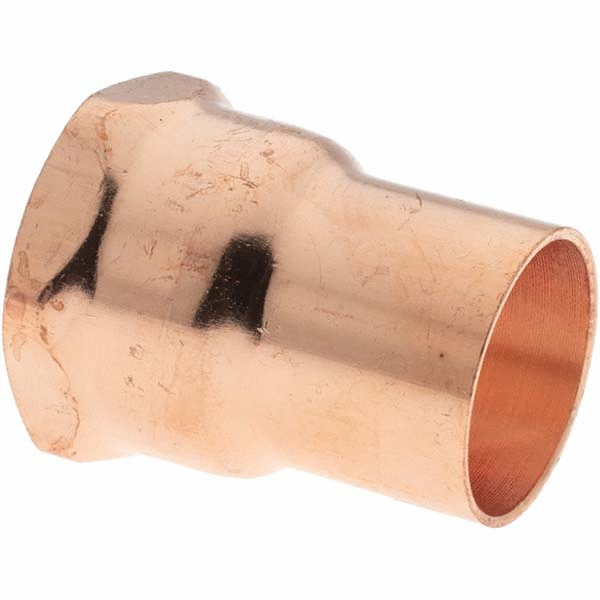 Value Collection Wrot Copper Pipe Adapter: 1/2" x 1/2" Fitting, C x F - BDNA-15648