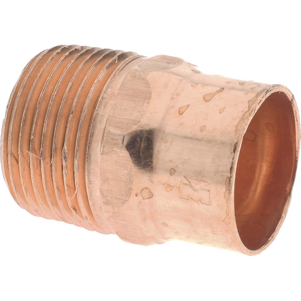 Value Collection Wrot Copper Pipe Adapter: 1/2" x 1/2" Fitting, C x F - BDNA-15648