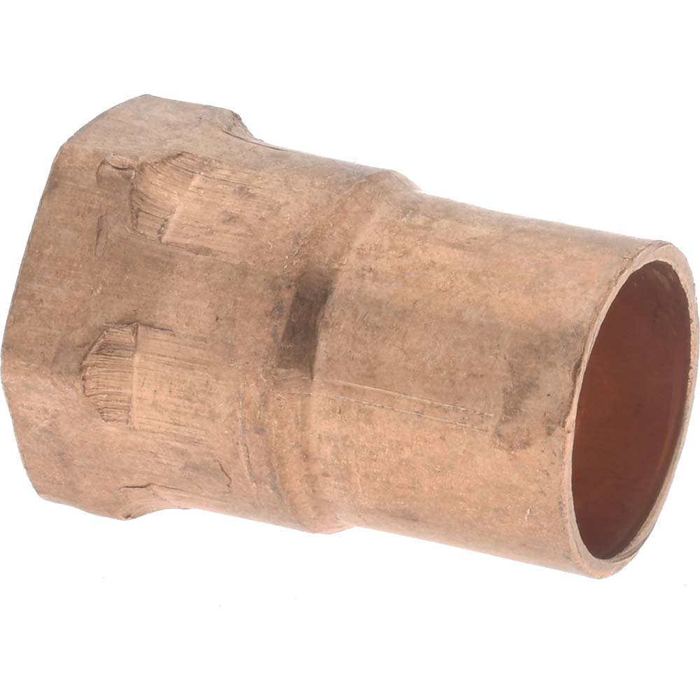 Value Collection Wrot Copper Pipe Adapter: 1/2" x 1/2" Fitting, C x F - BDNA-15648