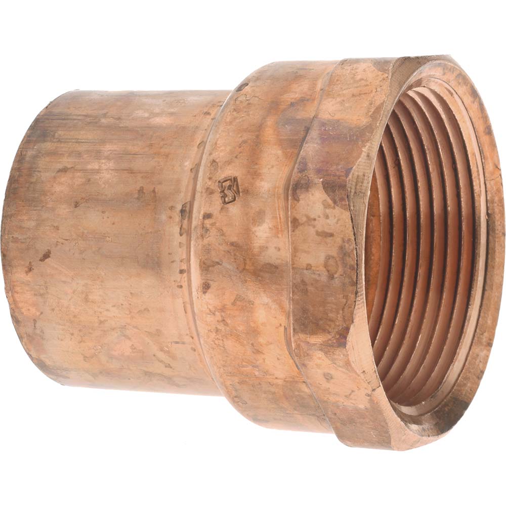 Value Collection Wrot Copper Pipe Adapter: 1/2" x 1/2" Fitting, C x F - BDNA-15648