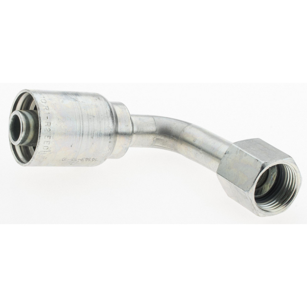Parker Hydraulic Hose 90 ° Elbow: 0.625" ID, 10 mm, 7/8-14 - 14143-10-10