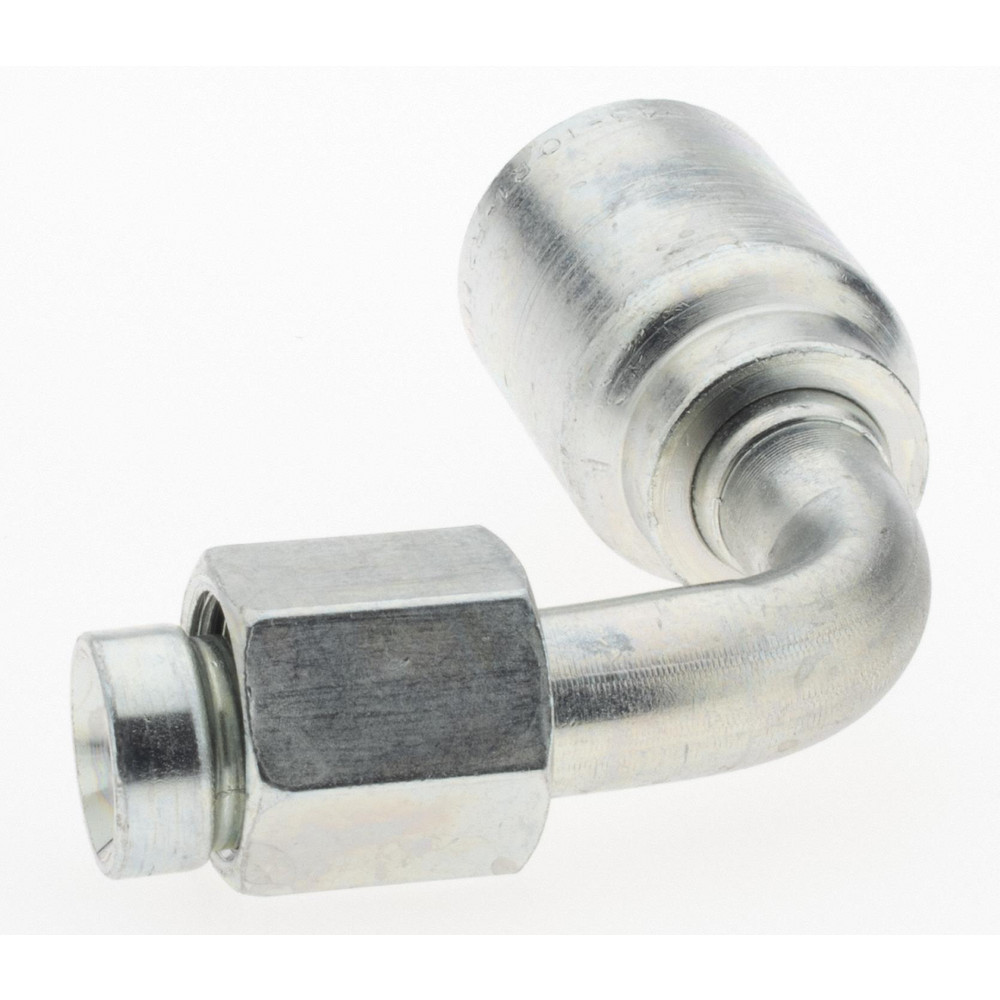 Parker Hydraulic Hose 90 ° Elbow: 0.625" ID, 10 mm, 7/8-14 - 14143-10-10