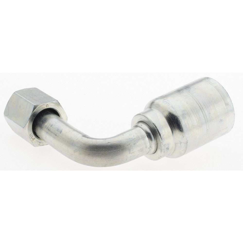 Parker Hydraulic Hose 90 ° Elbow: 0.625" ID, 10 mm, 7/8-14 - 14143-10-10