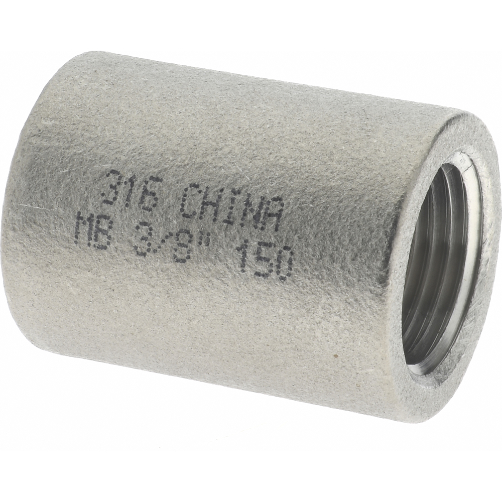 Merit Brass Pipe Coupling: 1/8", 316 Stainless Steel - K611-02