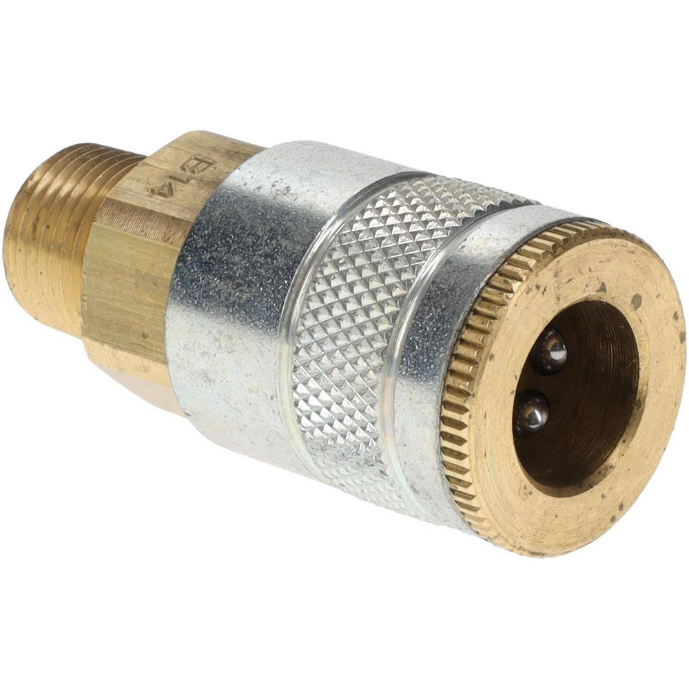Parker Pneumatic Hose Coupling: 3/8-18, 3/8" Body Dia, Tru-Flate Automotive Interchange - 14