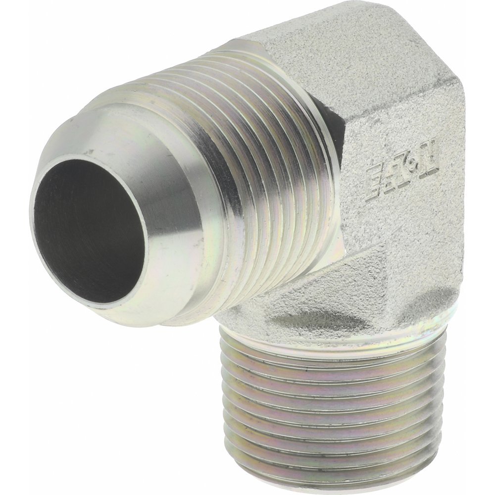 Eaton Steel Flared Tube 90 Deg Male Elbow: 3/4" OD, 37 deg Flared Angle - 2024-12-12S