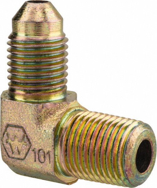 Eaton Steel Flared Tube 90 Deg Male Elbow: 3/4" OD, 37 deg Flared Angle - 2024-12-12S