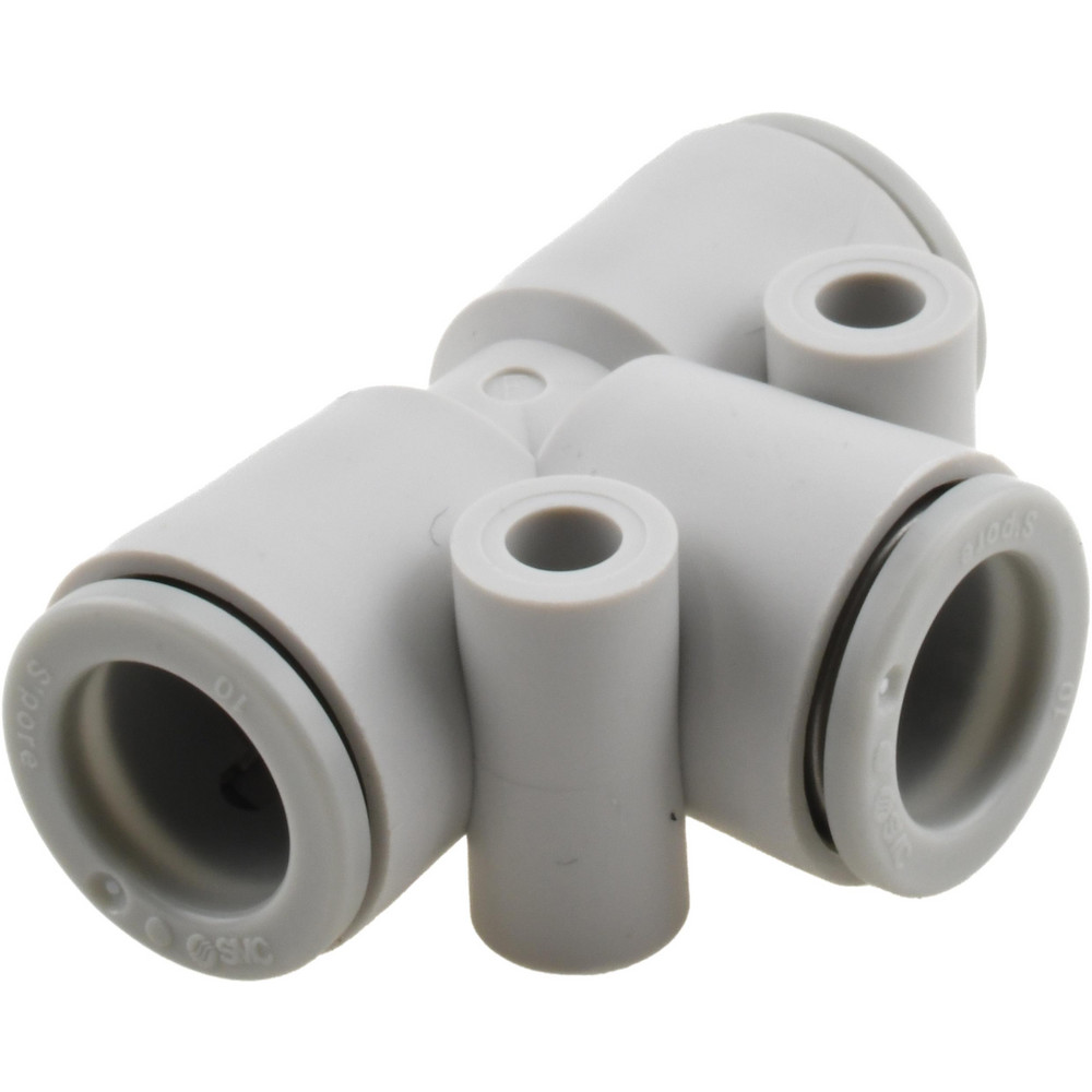 SMC PNEUMATICS Push-to-Connect Push-to-Connect Fitting: Tee, 10.00 mm OD - KQ2T10-00A