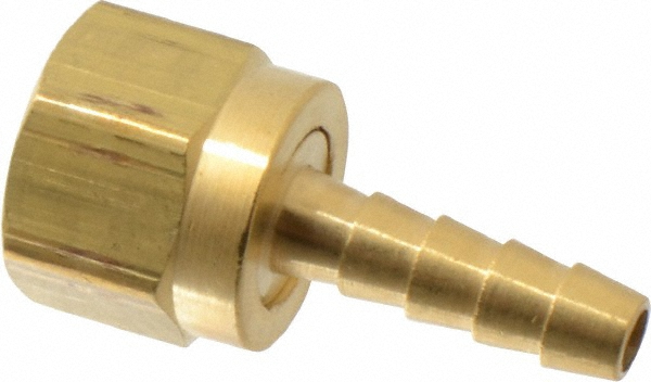 CerroBrass Barbed Hose Fitting: 5/8" x 1/4" ID Hose, Female Connector - 32103