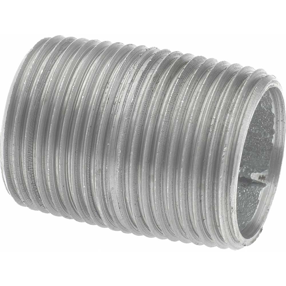 Value Collection Galvanized Pipe Nipple: 3/4", 1-3/8" Long, Schedule 40, Steel - MSCNG05001