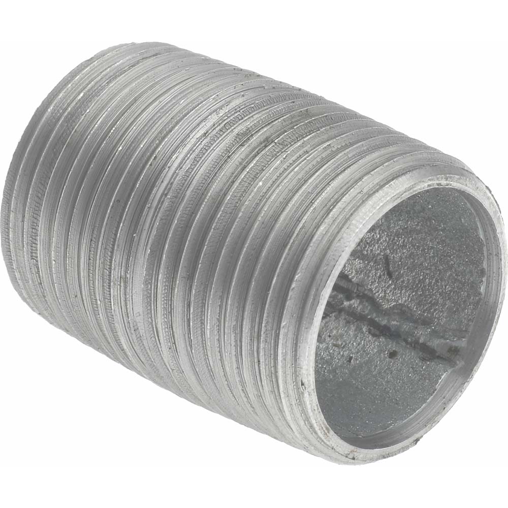 Value Collection Galvanized Pipe Nipple: 3/4", 1-3/8" Long, Schedule 40, Steel - MSCNG05001