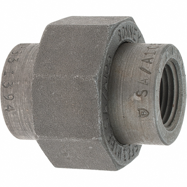 Value Collection Black Pipe Fittings: Union, 1", NPT, Forged Carbon Steel - -12150-5