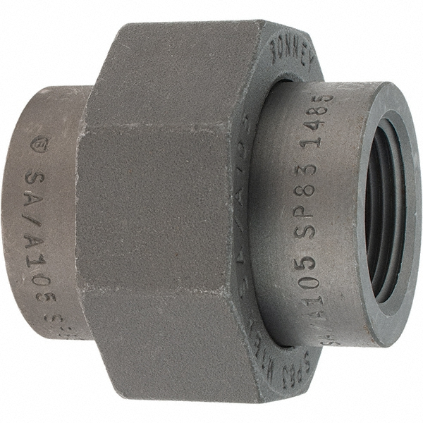 Value Collection Black Pipe Fittings: Union, 1", NPT, Forged Carbon Steel - -12150-5