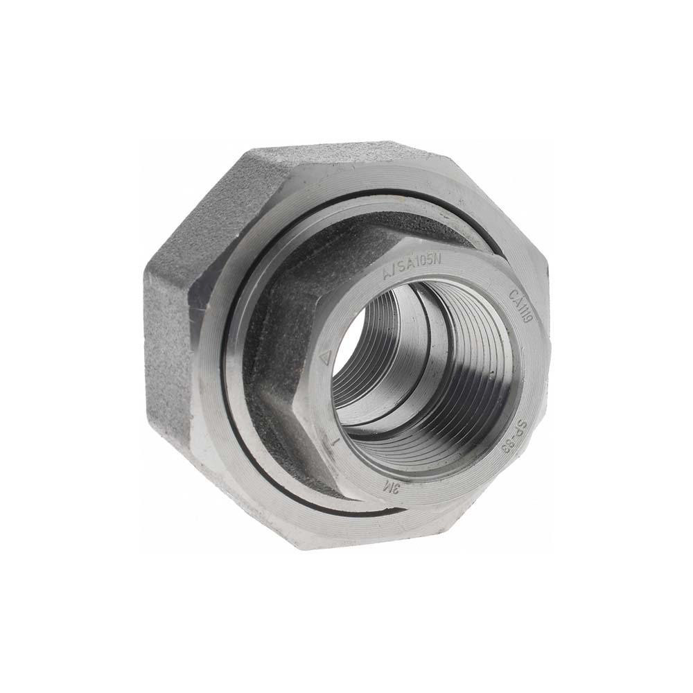 Value Collection Black Pipe Fittings: Union, 1", NPT, Forged Carbon Steel - -12150-5