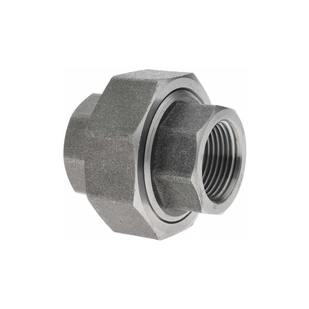 Value Collection Black Pipe Fittings: Union, 1", NPT, Forged Carbon Steel - -12150-5
