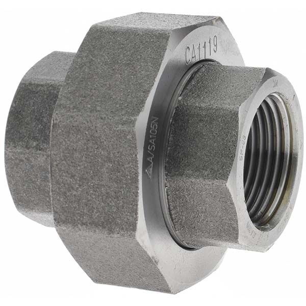 Value Collection Black Pipe Fittings: Union, 1", NPT, Forged Carbon Steel - -12150-5