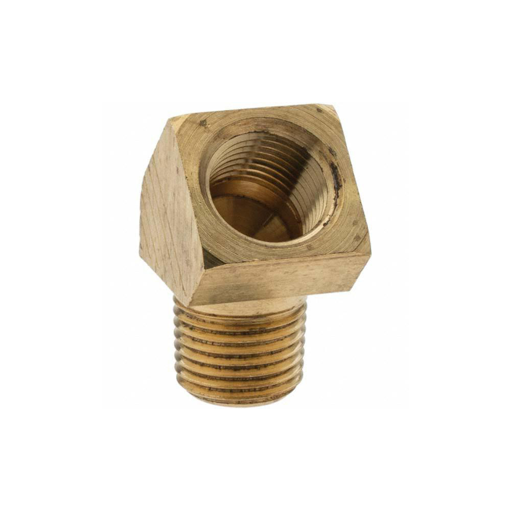 Parker Industrial Pipe 45 ° Street Elbow: 1/8" Female Thread, 1/8" Male Thread, MNPTF x FNPTF - 10838