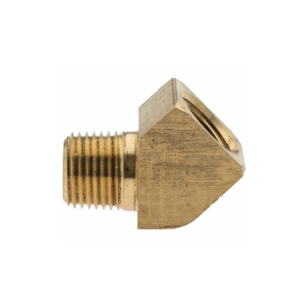 Parker Industrial Pipe 45 ° Street Elbow: 1/8" Female Thread, 1/8" Male Thread, MNPTF x FNPTF - 10838