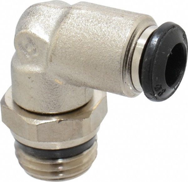 Aignep USA Push-to-Connect Tube x Universal Thread Fitting: Swivel Elbow, Universal, 8.00 mm OD - 50110N-8-1/2