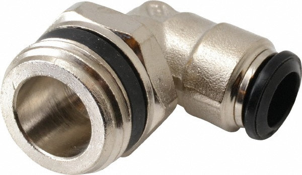 Aignep USA Push-to-Connect Tube x Universal Thread Fitting: Swivel Elbow, Universal, 8.00 mm OD - 50110N-8-1/2