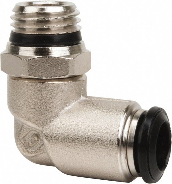 Aignep USA Push-to-Connect Tube x Universal Thread Fitting: Swivel Elbow, Universal, 8.00 mm OD - 50110N-8-1/2