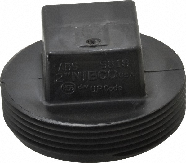 NIBCO Drain, Waste & Vent Plug: 6" Fitting, MIPT, Acrylonitrile Butadiene Styrene - I178500