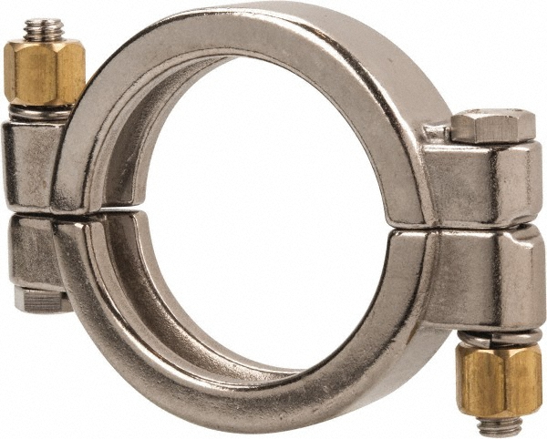 VNE Sanitary Stainless Steel Pipe Clamp with Wing Nut: 3", Clamp Connection - 13MHHM3.0