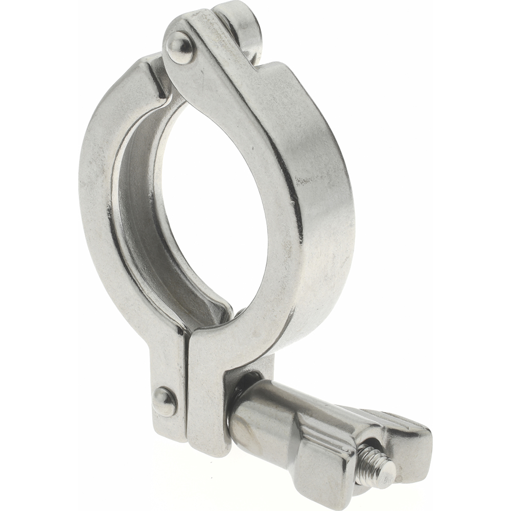 VNE Sanitary Stainless Steel Pipe Clamp with Wing Nut: 3", Clamp Connection - 13MHHM3.0