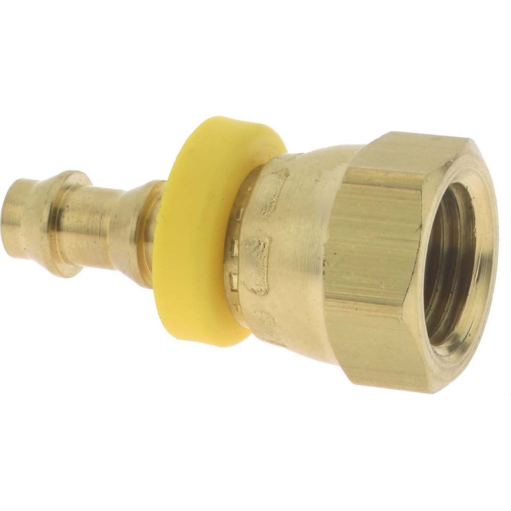 Dixon Valve & Coupling Barbed Push-On Hose Female Connector: 1/4" NPSM, Brass, 1/4" Barb - 2780404C