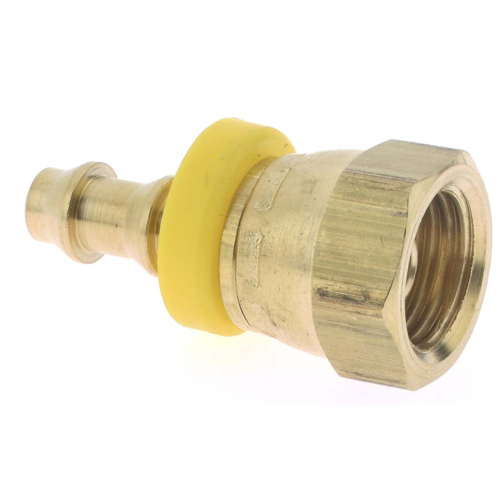 Dixon Valve & Coupling Barbed Push-On Hose Female Connector: 1/4" NPSM, Brass, 1/4" Barb - 2780404C