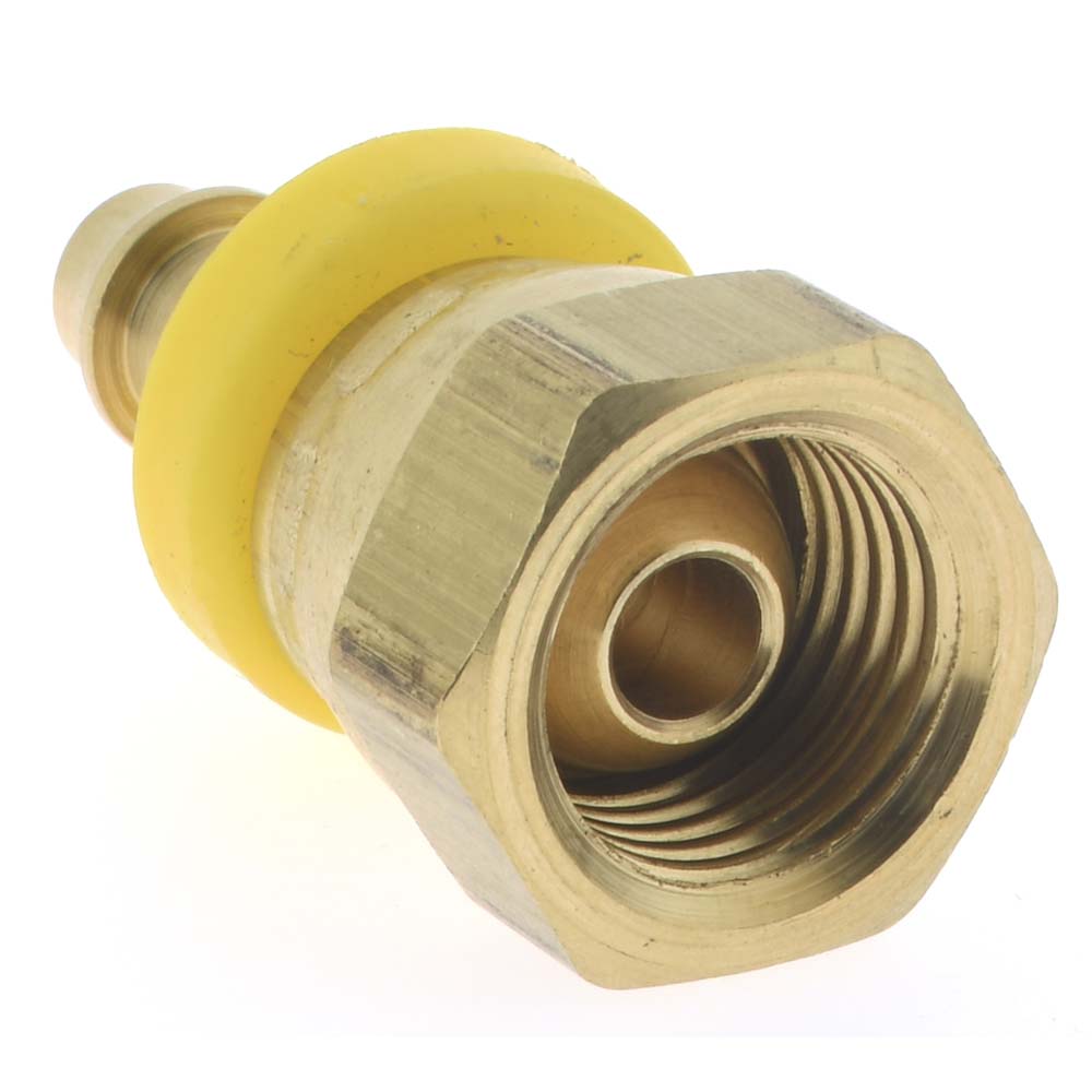 Dixon Valve & Coupling Barbed Push-On Hose Female Connector: 1/4" NPSM, Brass, 1/4" Barb - 2780404C