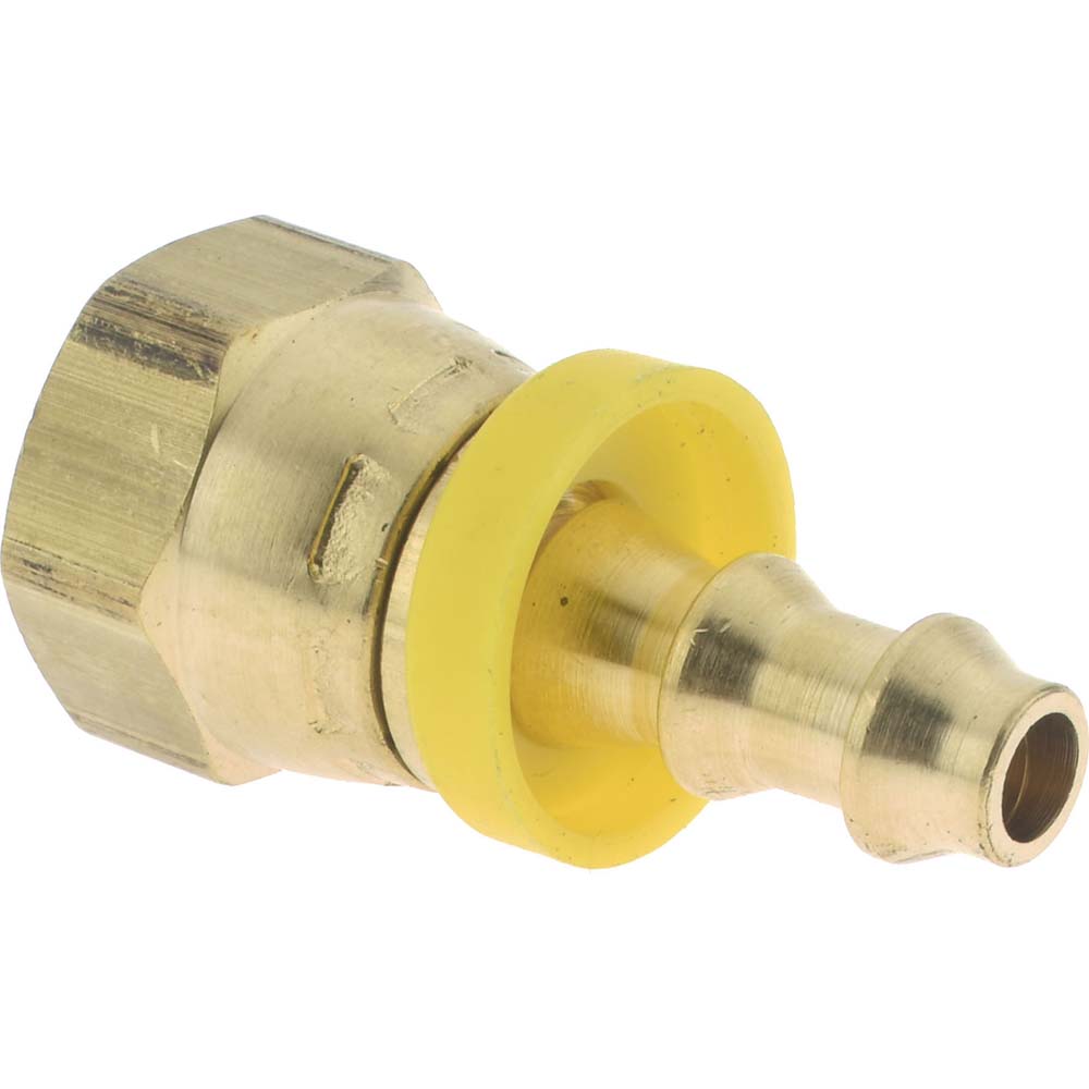 Dixon Valve & Coupling Barbed Push-On Hose Female Connector: 1/4" NPSM, Brass, 1/4" Barb - 2780404C