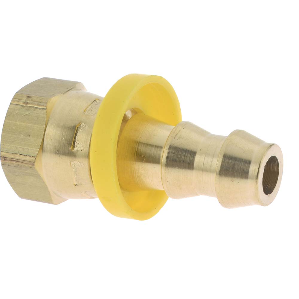 Dixon Valve & Coupling Barbed Push-On Hose Female Connector: 1/4" NPSM, Brass, 1/4" Barb - 2780404C