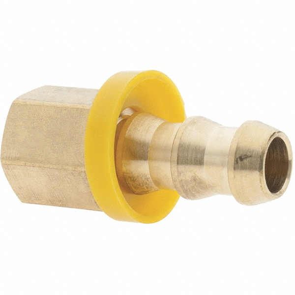 Dixon Valve & Coupling Barbed Push-On Hose Female Connector: 1/4" NPSM, Brass, 1/4" Barb - 2780404C