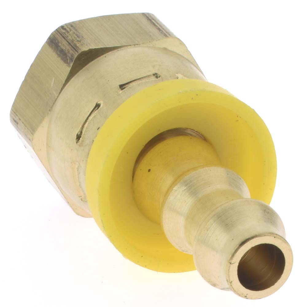 Dixon Valve & Coupling Barbed Push-On Hose Female Connector: 1/4" NPSM, Brass, 1/4" Barb - 2780404C