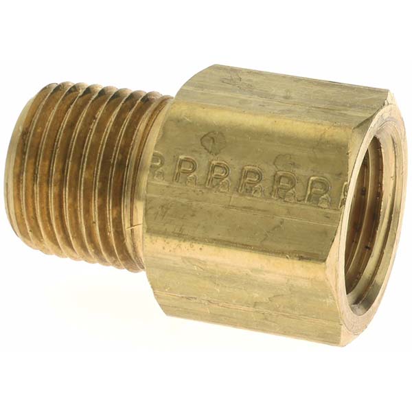 Voss Industrial Pipe Adapter: 1/2" Female Thread, M22 x 1.5 Male Thread, Male Metric x FNPT - PM 0822