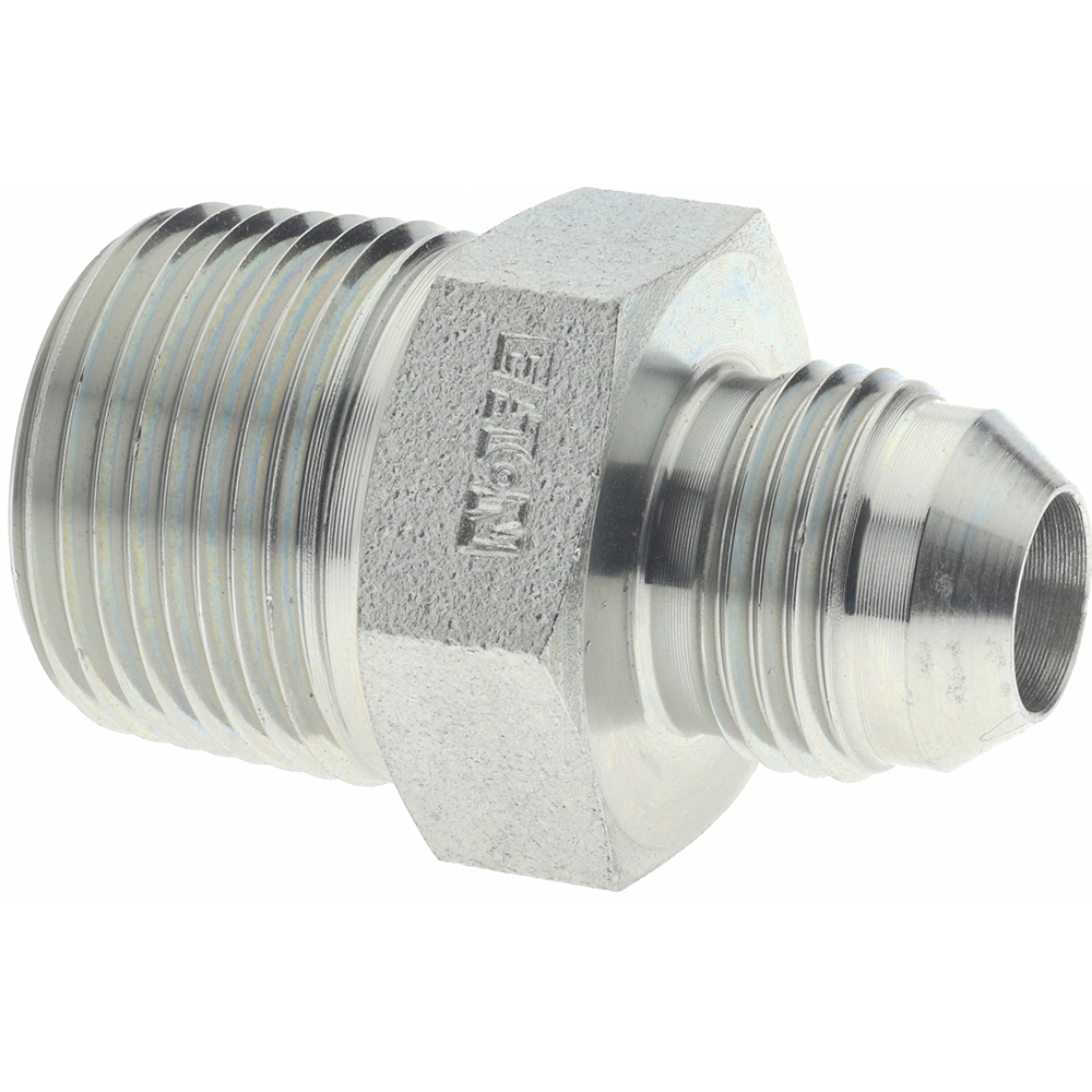 Eaton Steel Flared Tube Connector: 3/8" OD, 37 deg Flared Angle - 2021-8-6S