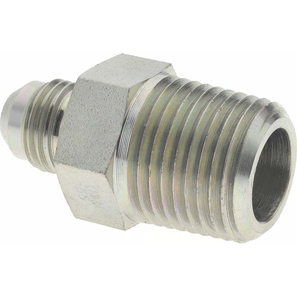 Eaton Steel Flared Tube Connector: 3/8" OD, 37 deg Flared Angle - 2021-8-6S