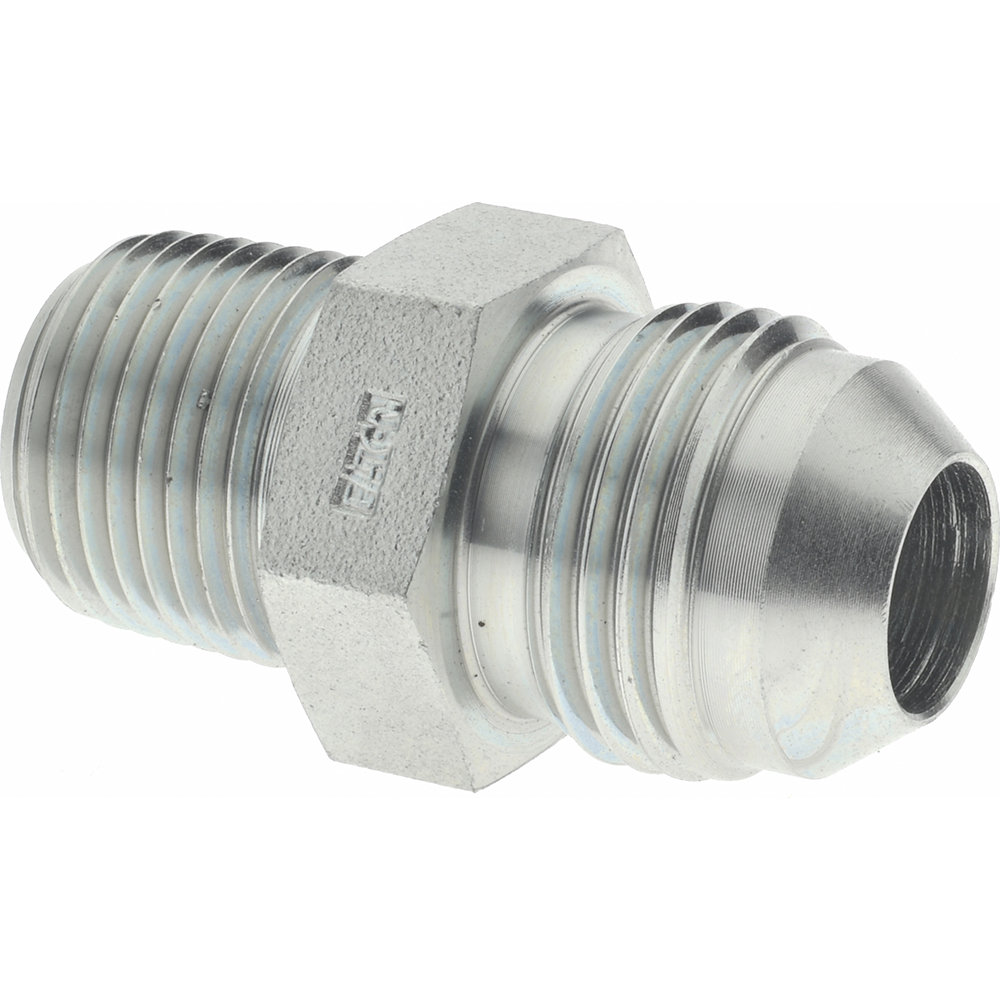 Eaton Steel Flared Tube Connector: 3/8" OD, 37 deg Flared Angle - 2021-8-6S