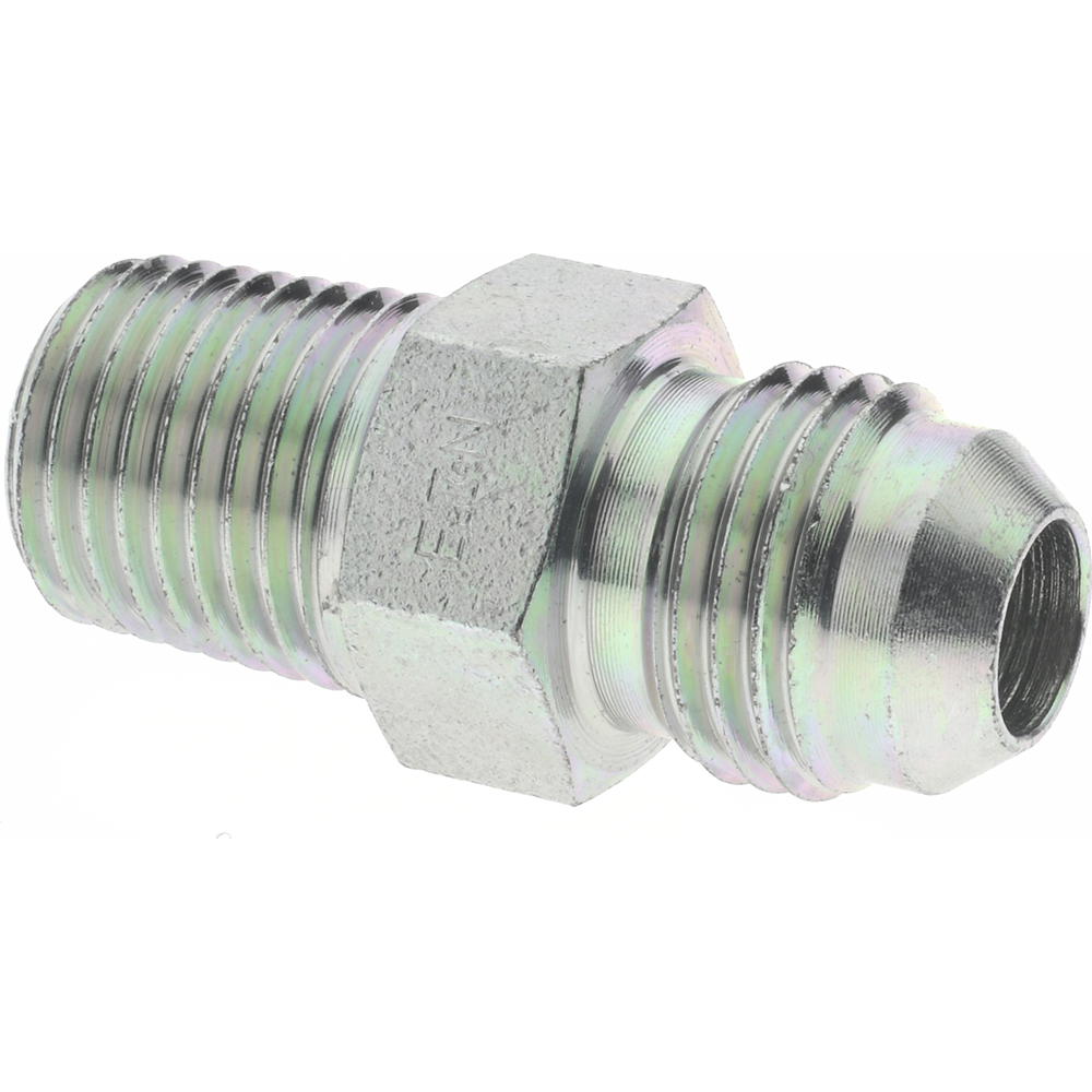 Eaton Steel Flared Tube Connector: 3/8" OD, 37 deg Flared Angle - 2021-8-6S