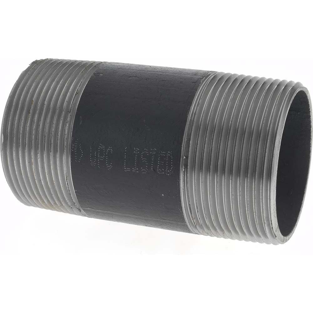 B&K Mueller Black Pipe Nipple: 2-1/2" Dia x 4" Long, Schedule 40 - 589-040BC