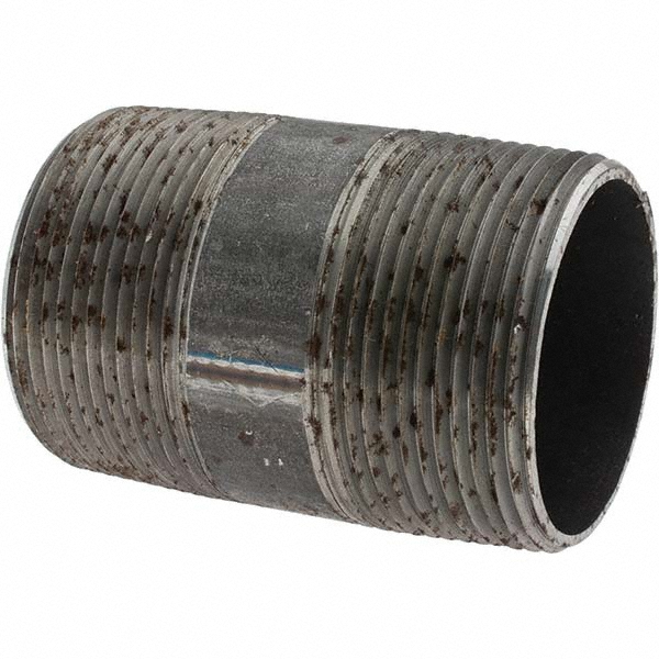 B&K Mueller Black Pipe Nipple: 2-1/2" Dia x 4" Long, Schedule 40 - 589-040BC